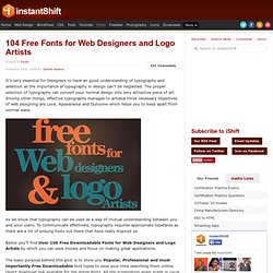 104 Free Fonts for Web Designers and Logo Artists