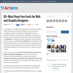 65+ Must Have Free Fonts for Web and Graphic Designers