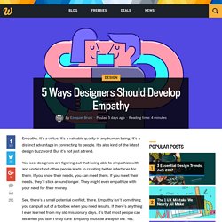 5 façons de développer son empathie en design (EN)