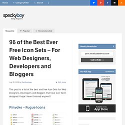 96 of the Best Ever Free Icon Sets – For Web Designers, Developers and Bloggers