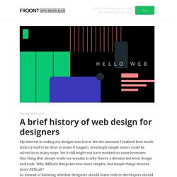A brief history of web design for designers. Explained with animations