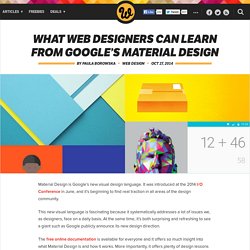 What web designers can learn from Google’s Material Design