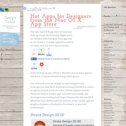 Hot Apps for Designers from the Mac OS X App Store