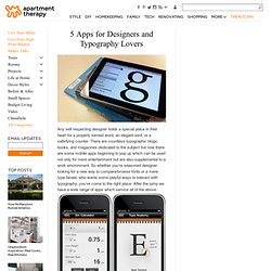 5 Apps for Designers and Typography Lovers
