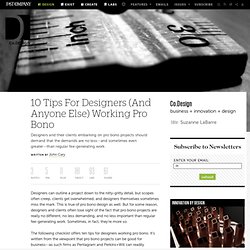 10 Tips For Designers (And Anyone Else) Working Pro Bono