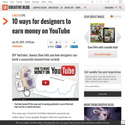 10 ways for designers to earn money on YouTube