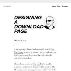 Designing a Download Page