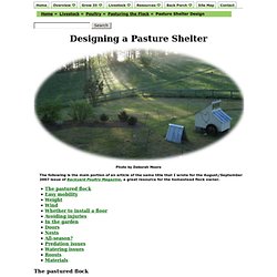 Designing a Pasture Shelter