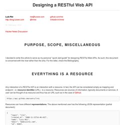 Designing a RESTful Web API