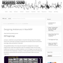 Designing Ambiences in Max/MSP