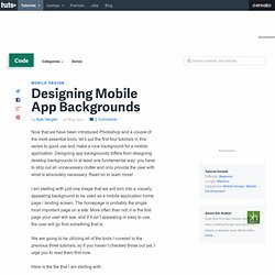 Designing Mobile App Backgrounds