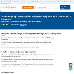 No.1 Web Designing Training in Bangalore, 100% Job Guaranteed