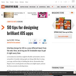50 tips for designing brilliant iOS apps