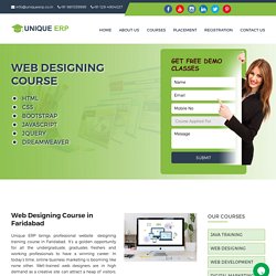 Web Designing Classes, Web Designing Course in Faridabad