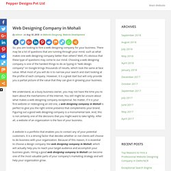 Web Designing Company in Mohali - Pepper Designs Pvt Ltd