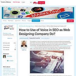 How to Use of Voice in SEO as Web Designing Company Do? - SEO Mumbai (Mumbai)