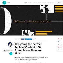 Designing the Perfect Table of Contents: 50 Examples to Show You How