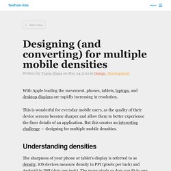 Designing (and converting) for multiple mobile densities