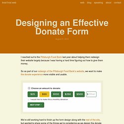 Designing an Effective Donate Form