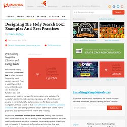 Designing The Holy Search Box: Examples And Best Practices