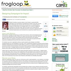 Designing Campaigns for Impact - Online Fundraising, Advocacy, and Social Media - frogloop