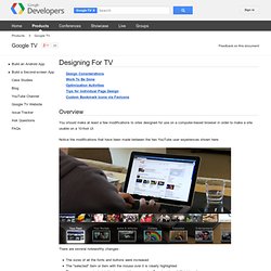 Designing For TV - Google TV