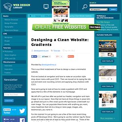 Designing a Clean Website: Gradients