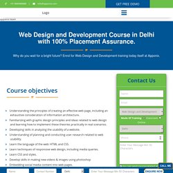 Web Designing Training in Delhi - 100% Job Guaranteed, Request Demo