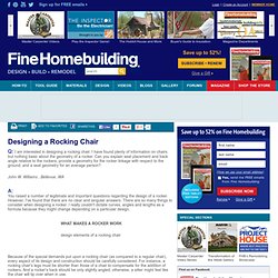 Designing a Rocking Chair - Fine Woodworking Question & Answer