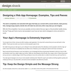 Designing a Web App Homepage: Examples, Tips and Peeves