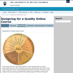 Designing for a Quality Online Course