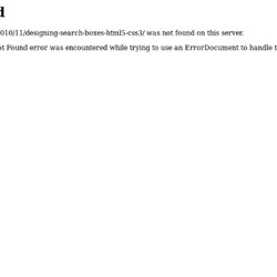 Designing Search Boxes with HTML5 and CSS3