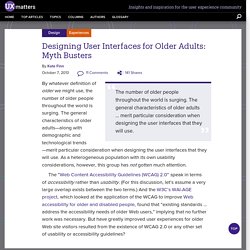 Designing User Interfaces for Older Adults: Myth Busters