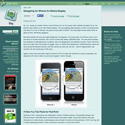 Designing for iPhone 4's Retina Display