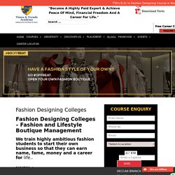Fashion Designing Colleges - Lifestyle Boutique Management