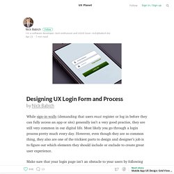 Designing UX Login Form and Process — UX Planet
