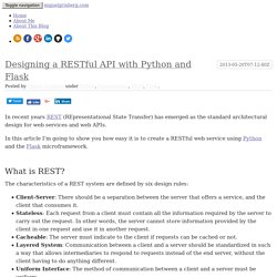 Designing a RESTful API with Python and Flask - miguelgrinberg.com