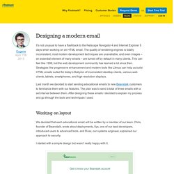 Designing a modern email