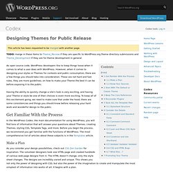Designing Themes for Public Release