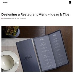 Designing a Restaurant Menu - Ideas & Tips