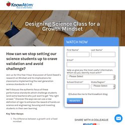 Designing Science Class for a Growth Mindset