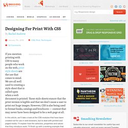 Designing For Print With CSS