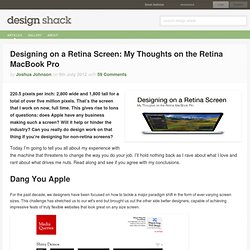 Designing on a Retina Screen: My Thoughts on the Retina MacBook Pro