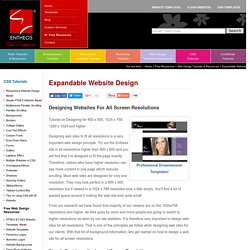 Designing Websites for All Screen Resolutions