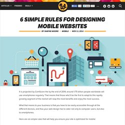 6 simple rules for designing mobile websites