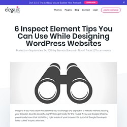 6 Inspect Element Tips You Can Use While Designing WordPress Websites