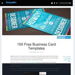 100 Free Business Card Templates