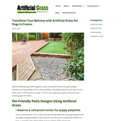 Patio Designs Using Artificial Grass For Dogs In Fresno