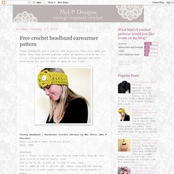 Free crochet headband earwarmer pattern