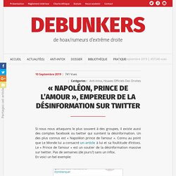 « Napoléon, prince de l’amour », empereur de la désinformation sur twitter – Debunkers